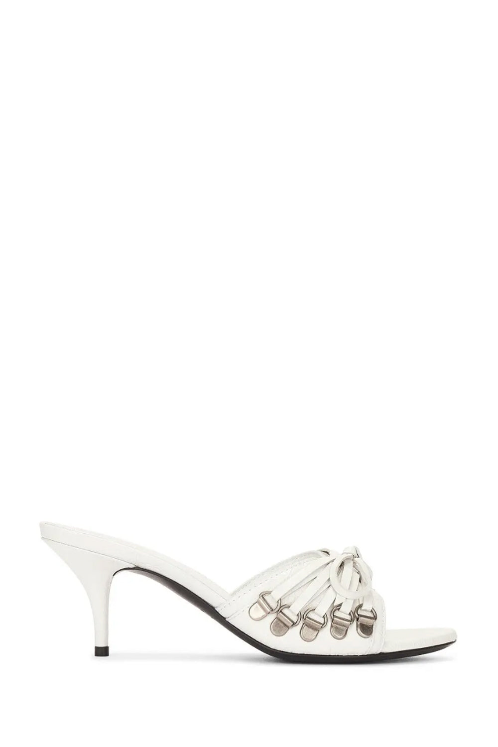 M70 Cagole Sandal Heel In Metallic Silver