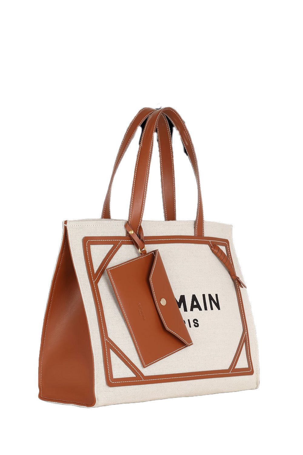B-Army 42 Canvas Tote Bag With Leather