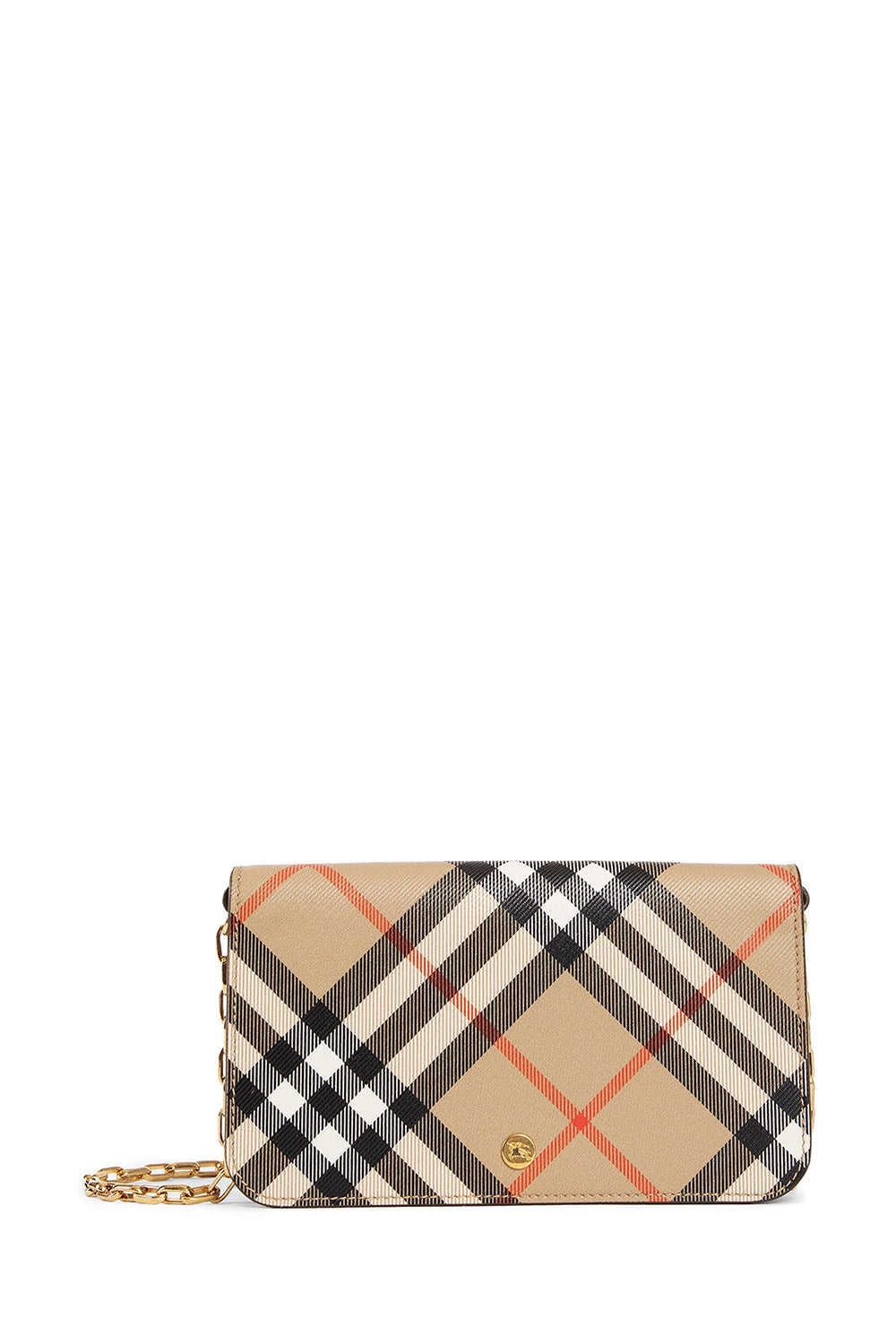 BURBERRY Check Chain Strap Wallet The Sale Sisters