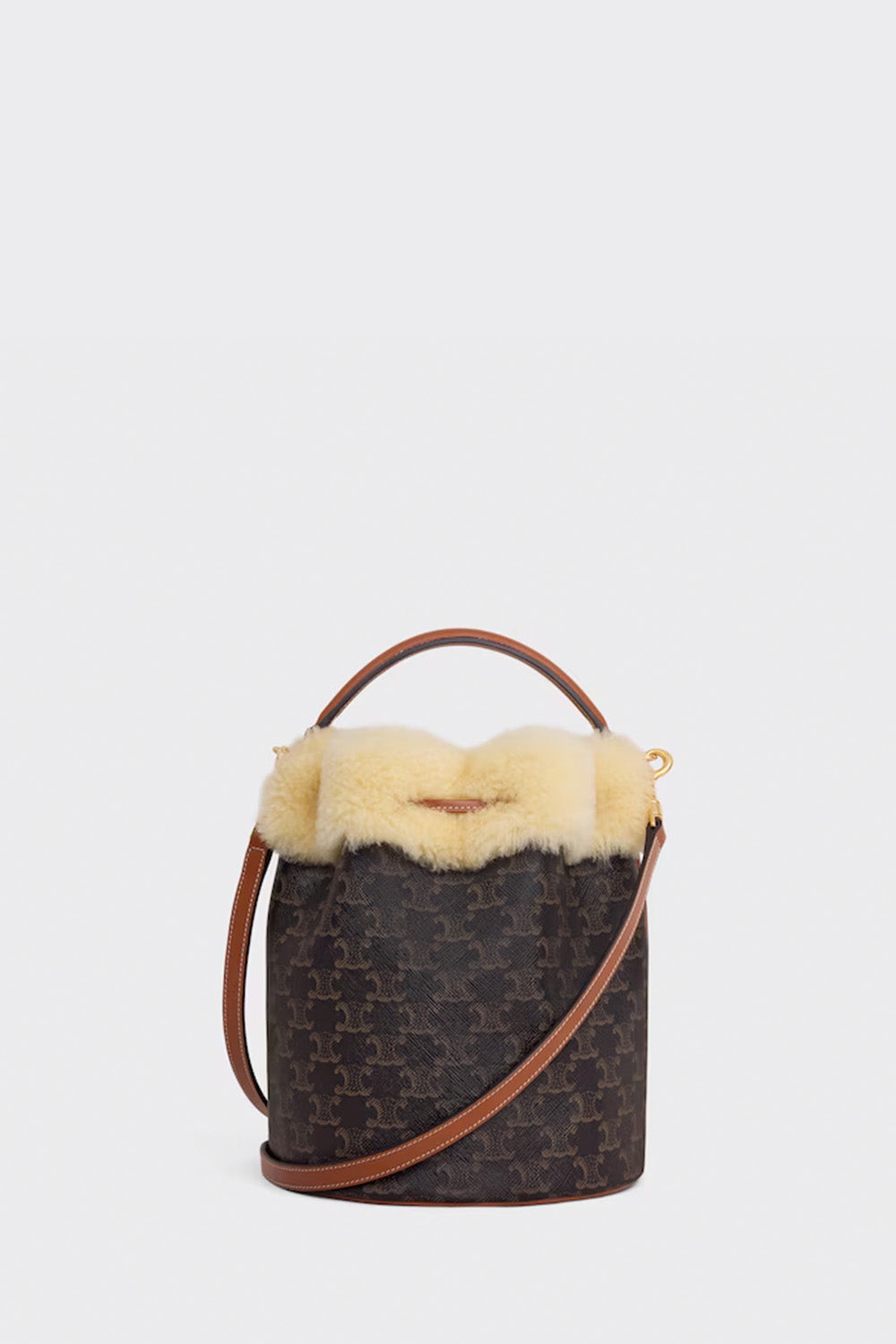 Clara Bag In Triomphe Canvas And Shearling