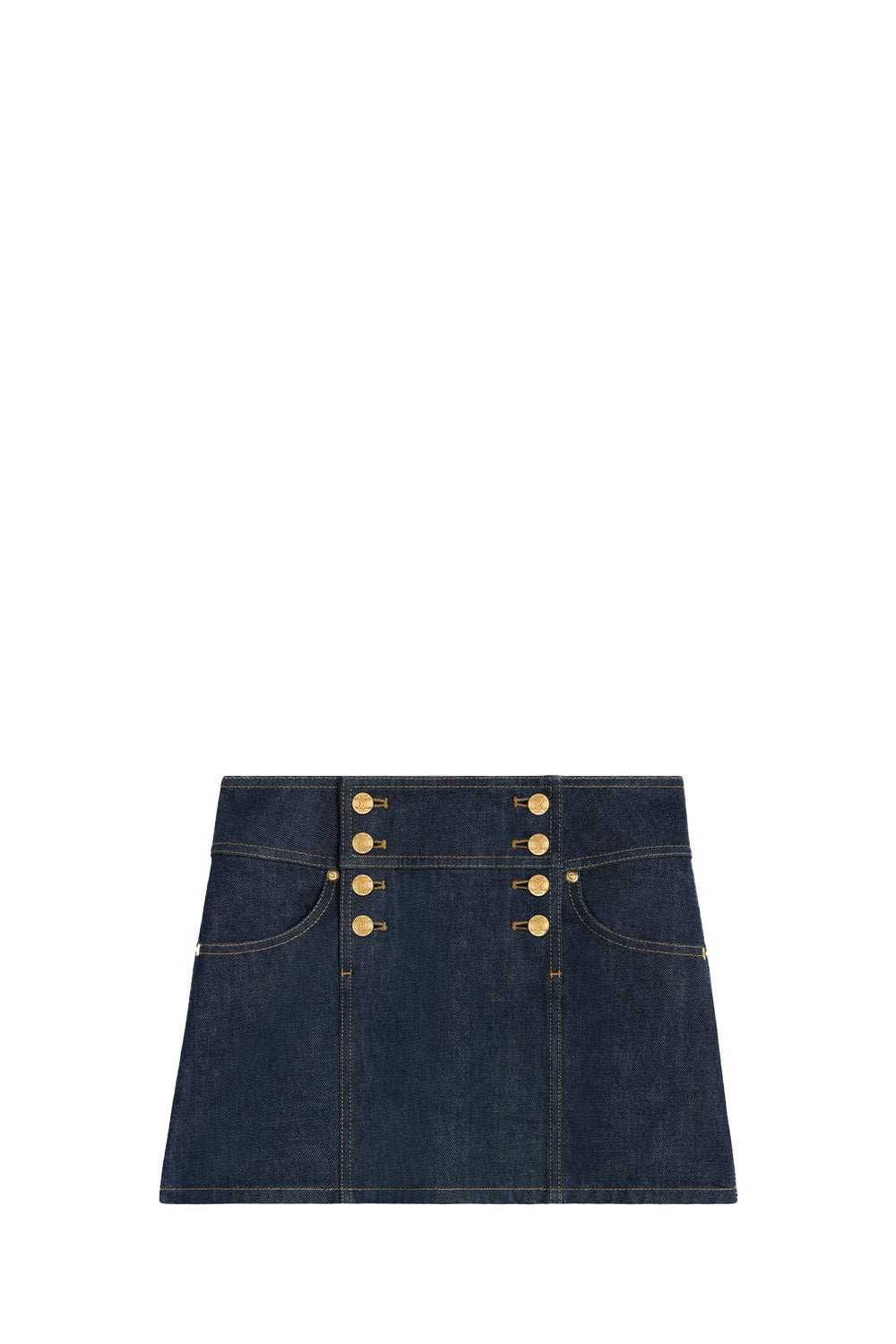 ミニスカート Celine Celine Trapeze Mini Skirt In Rinsed Wash Denim Women's Trapeze mini skirt in rinsed wash denim | CELINE | 24S