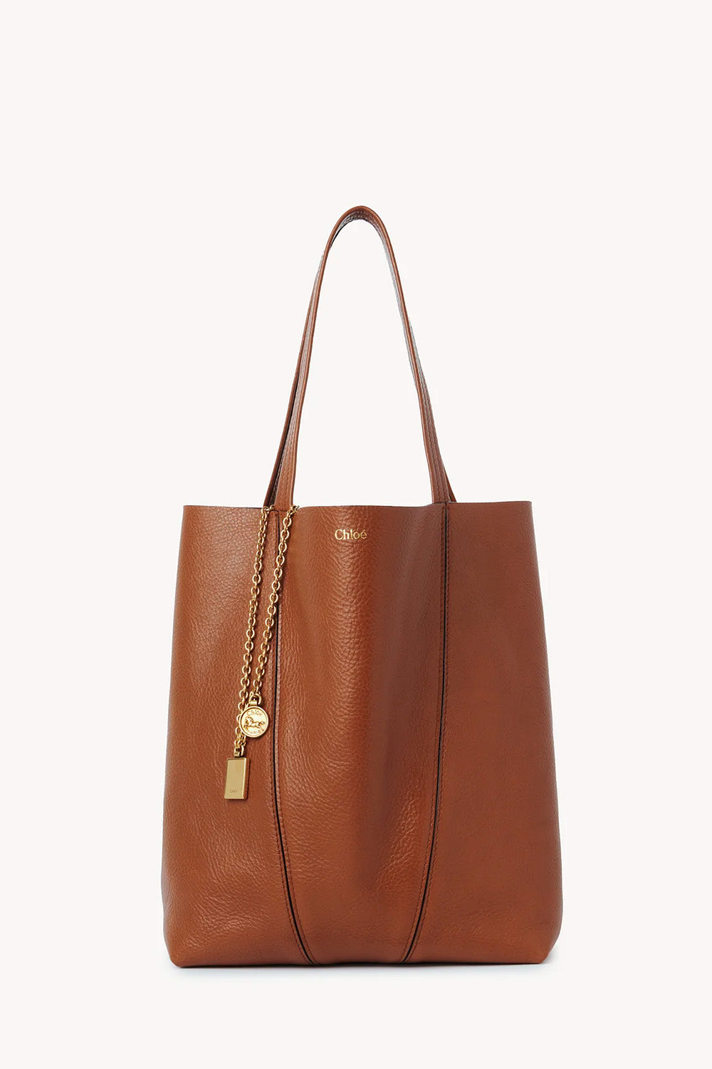 Chloé Spin Tote Bag In Grained Leather