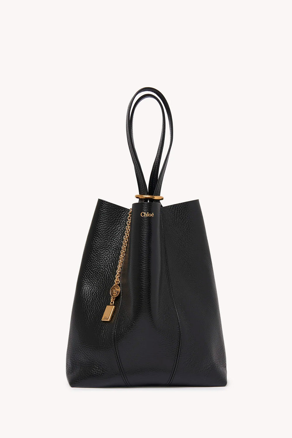 Chloé Spin Tote Bag In Grained Leather