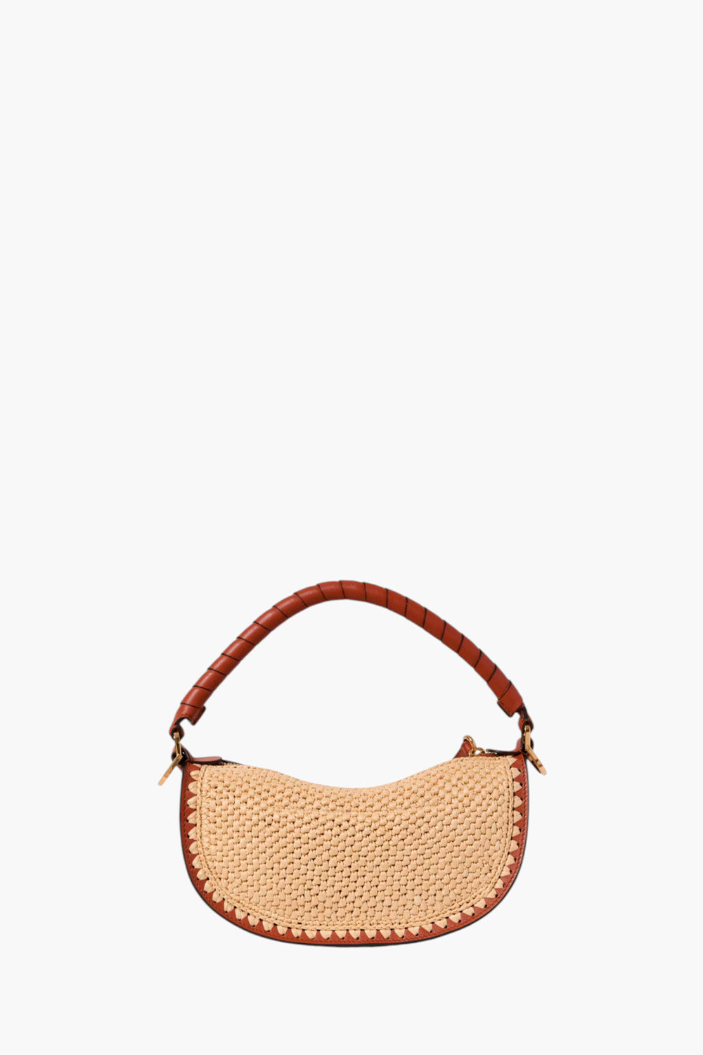 Mini Marcie Shoulder Bag In Raffia-Effect