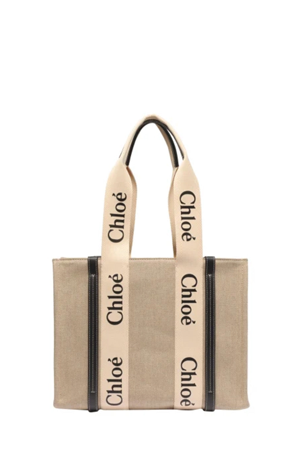 Medium Woody Tote Bag In Linen
