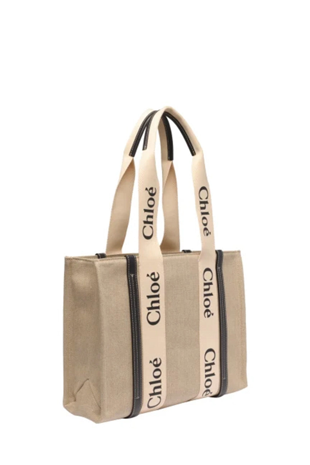 Medium Woody Tote Bag In Linen