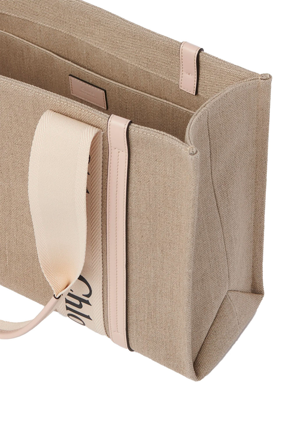 Medium Woody Tote Bag In Linen