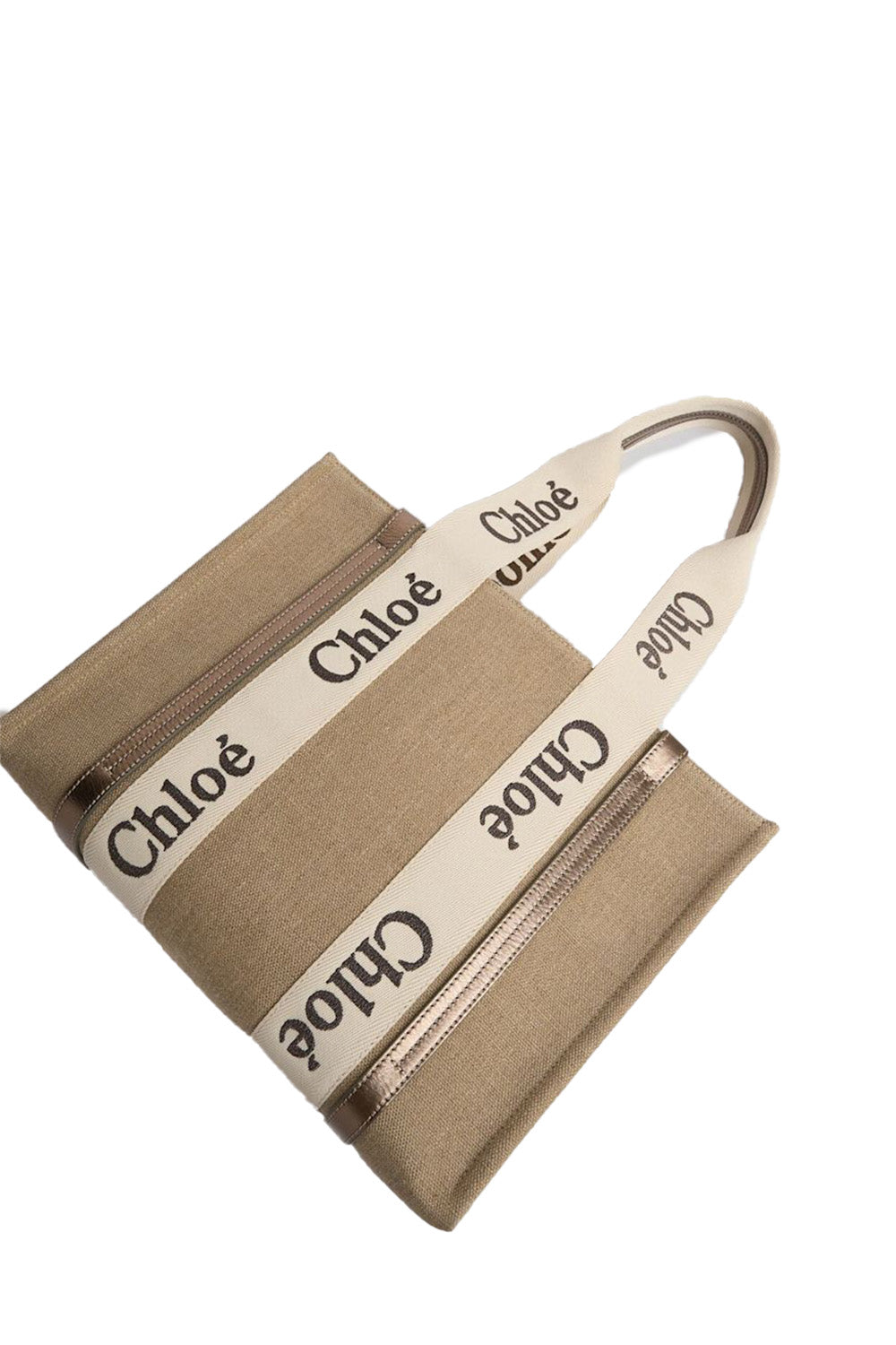 Medium Woody Tote Bag In Linen