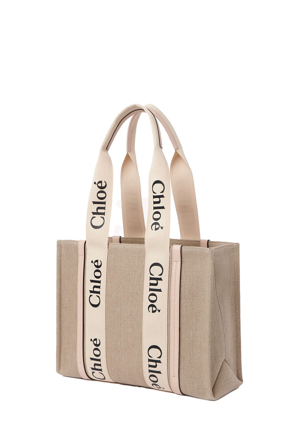 Medium Woody Tote Bag In Linen