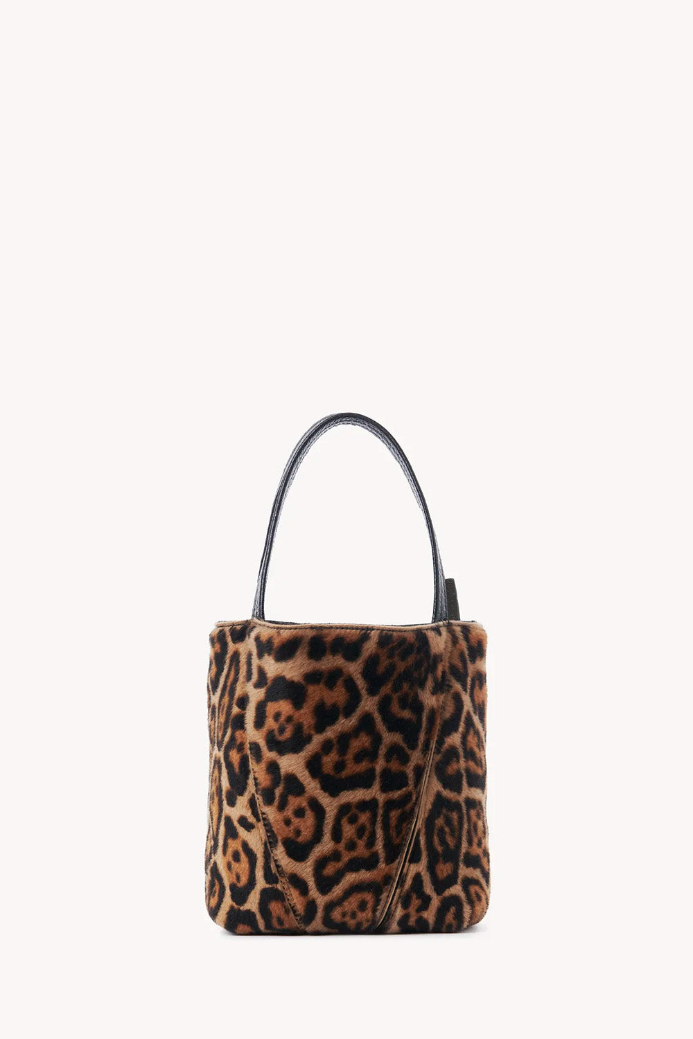 Small Chloé Spin Tote Bag In Leopard-Print Shearling