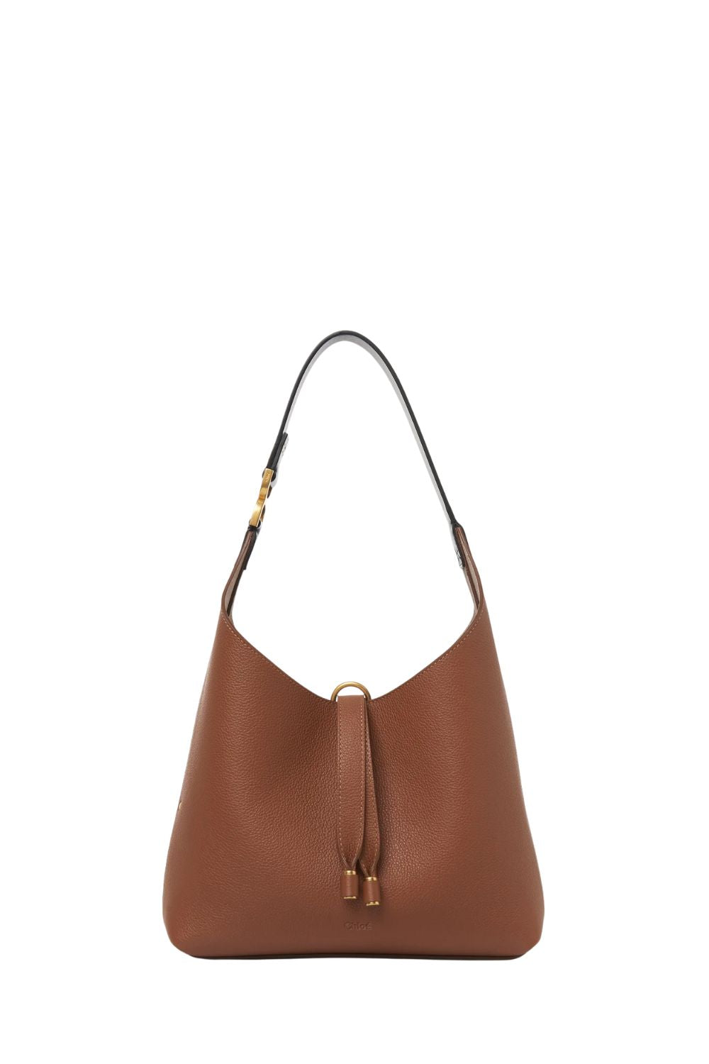 Small Marcie Hobo Bag In Grained Leather