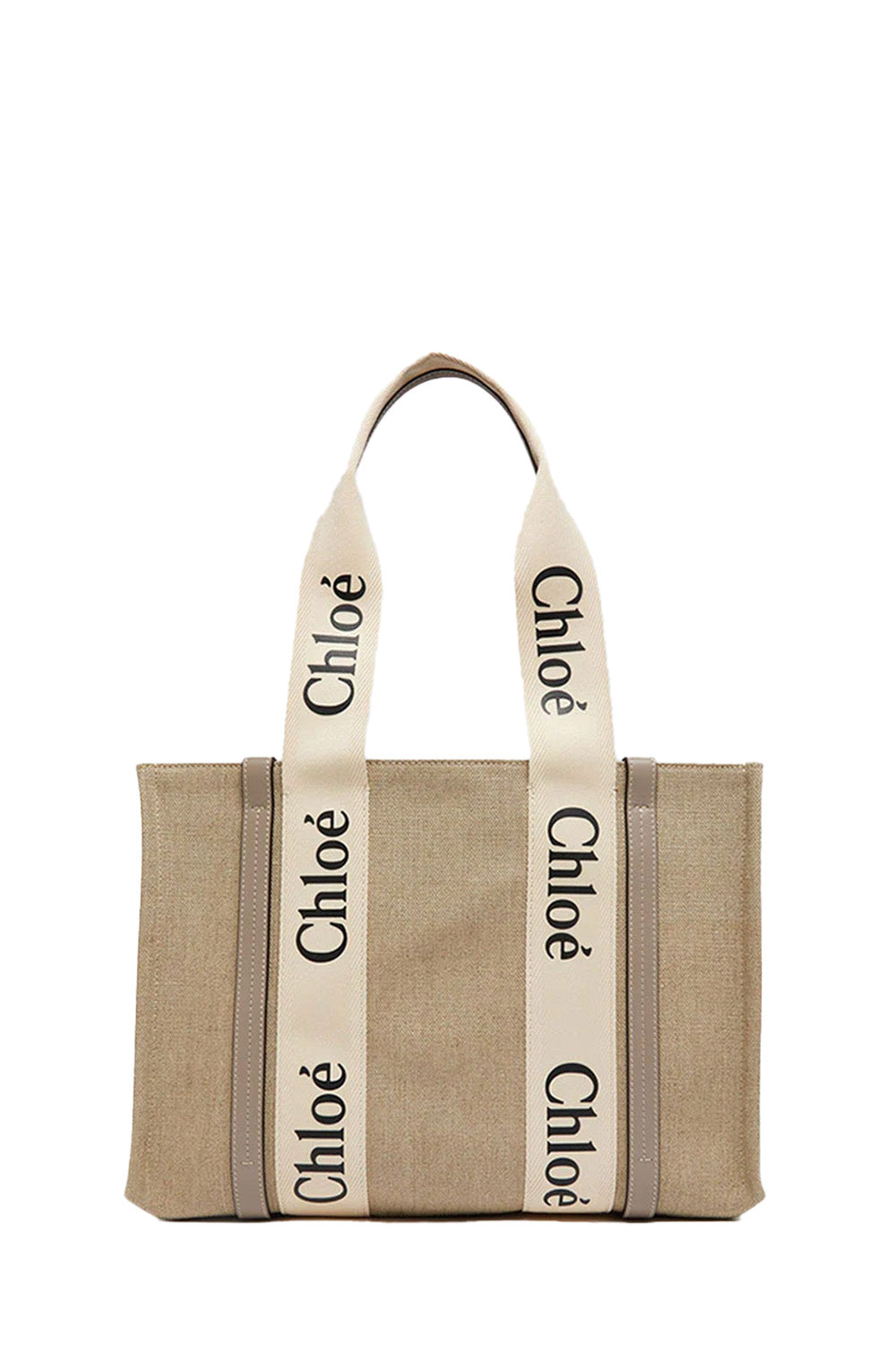 Medium Woody Tote Bag In Linen