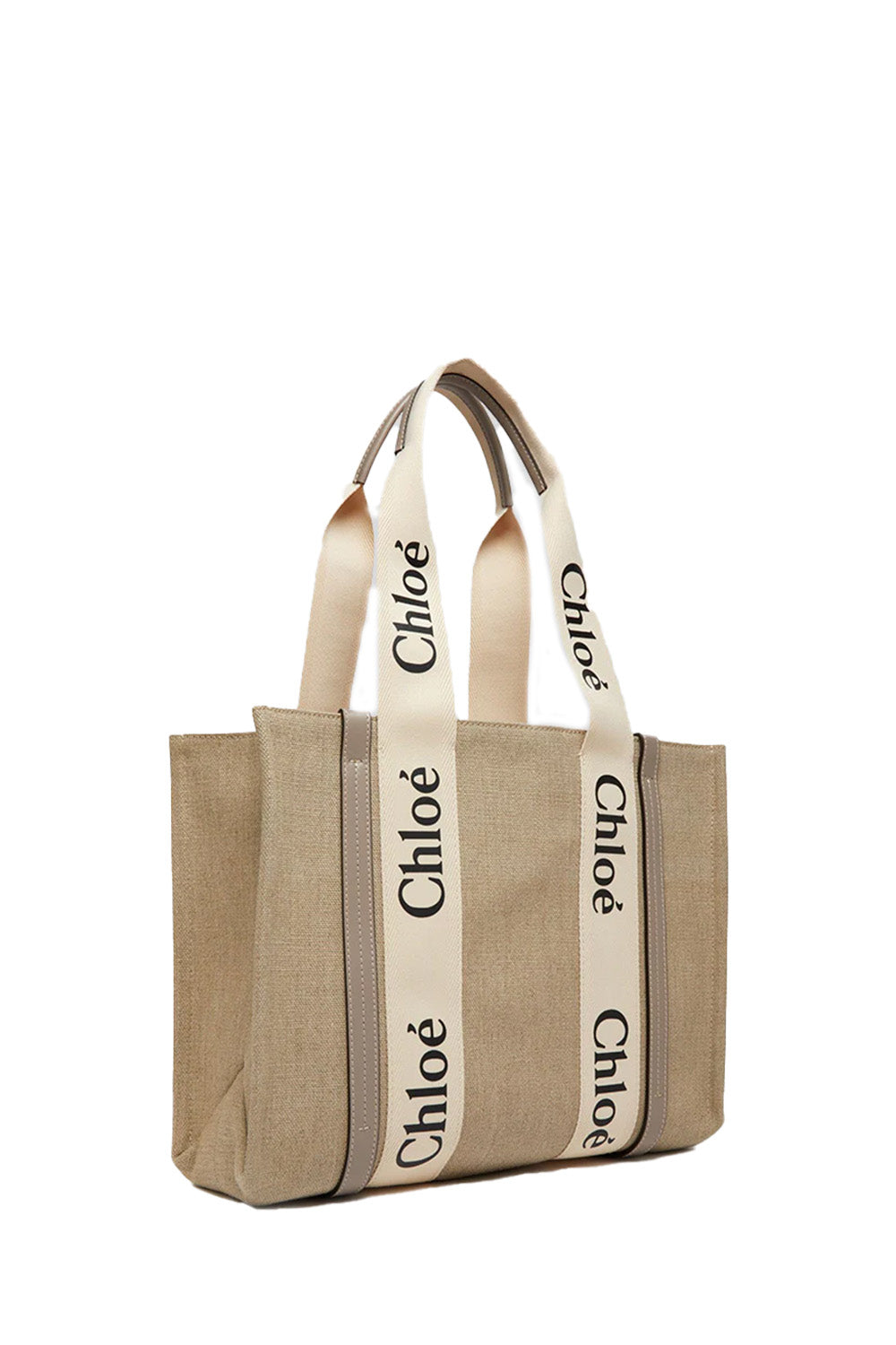 Medium Woody Tote Bag In Linen