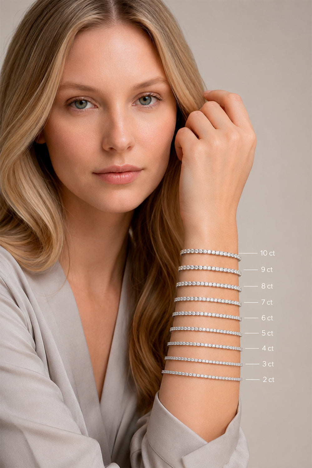 Classic Tennis Lab Diamond Bracelet