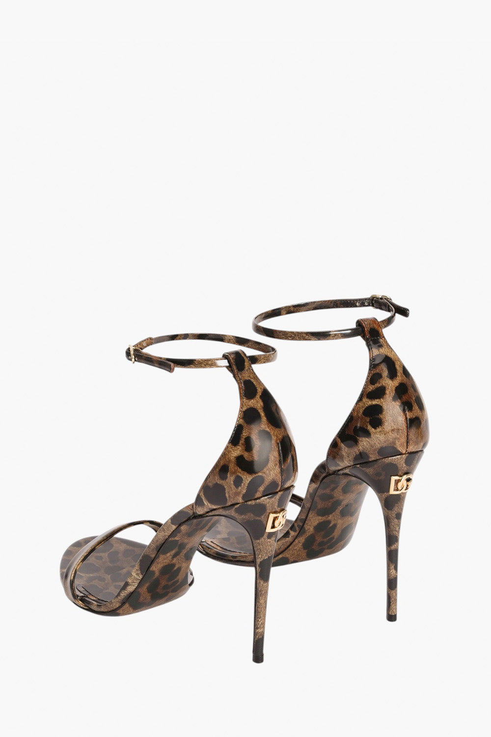Leo-Print Calfskin Sandals