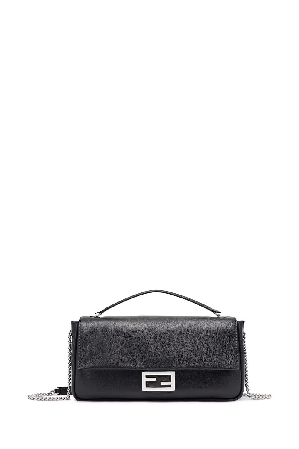 ★関税込★FENDI★Baguette Chain Midi Leather Bag Black★ Baguette Chain Midi Leather Black | Fendi