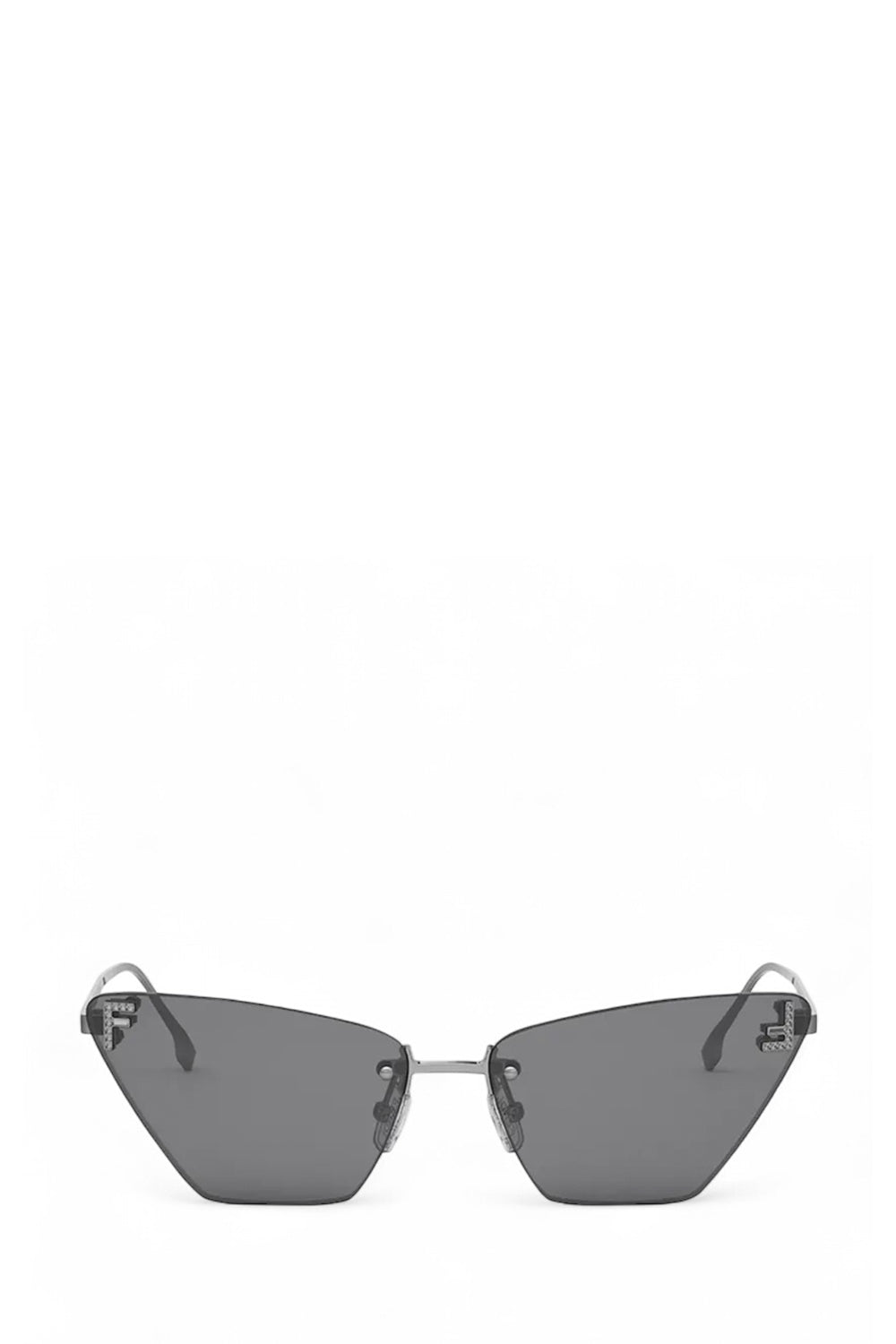 Cat-Eye Crystalized Logo Sunglasses