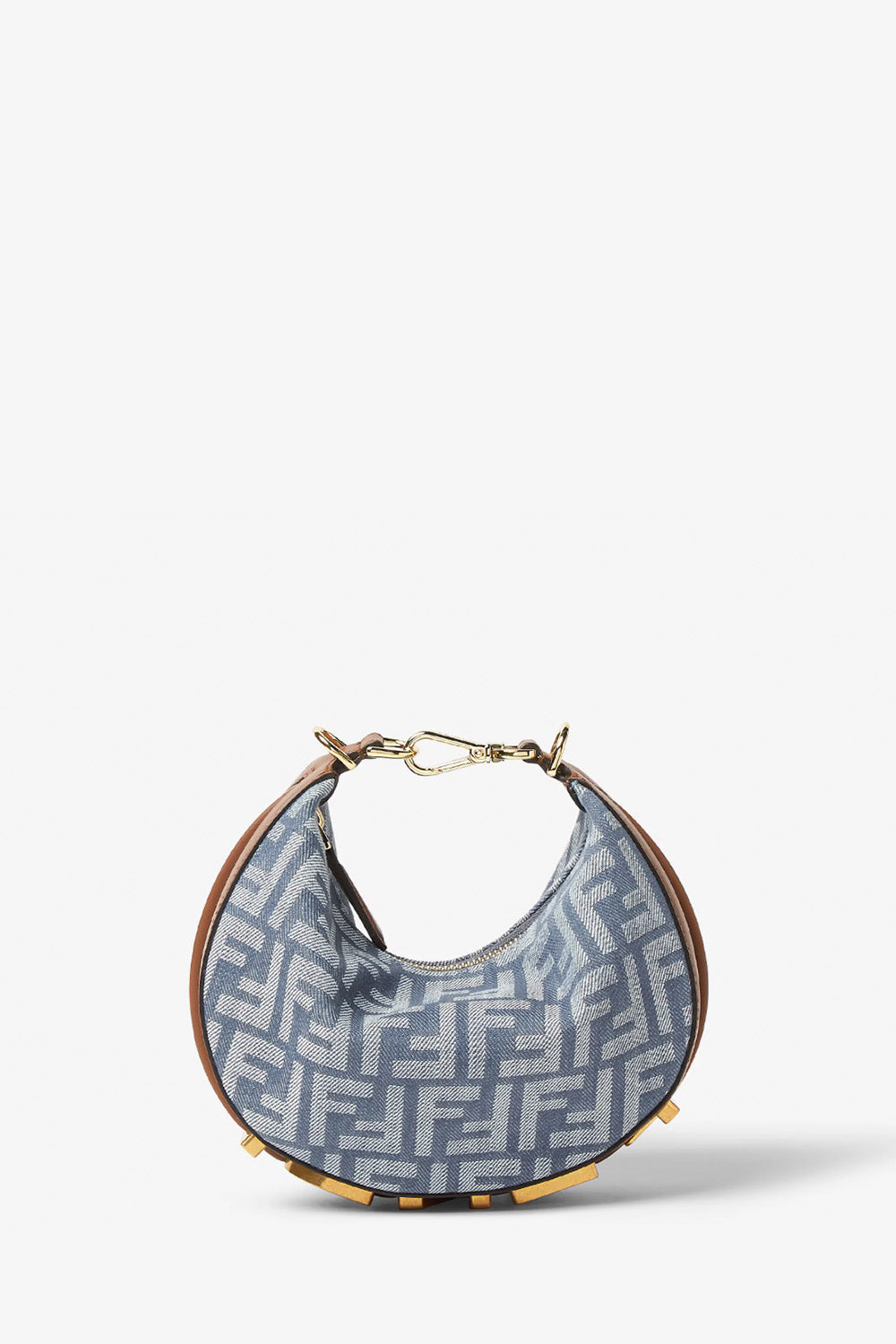 ショルダーバッグ・ポシェット Fendi Fendigraphy Minibag In Jacquard Ff Denim Effect Blue FENDI - Fendigraphy Mini Blue Denim-Effect FF Jacquard Mini