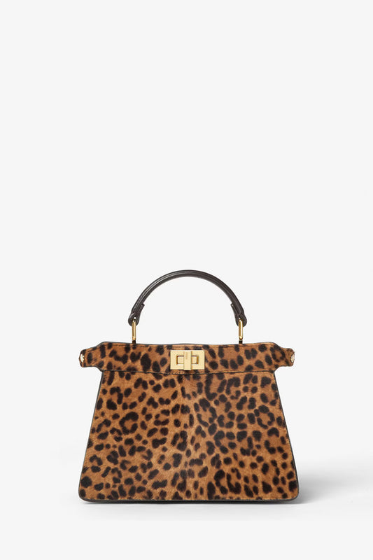 Peekaboo Iseeu Petite Printed Cavallino Calfskin Bag