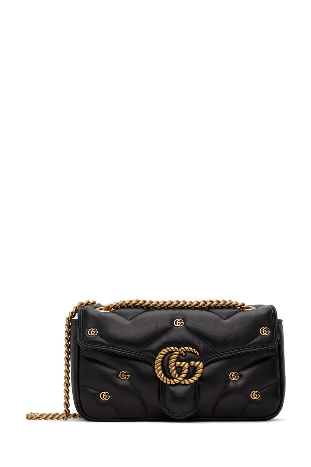 Gucci GG Marmont Logo Plaque Small Shoulder Bag