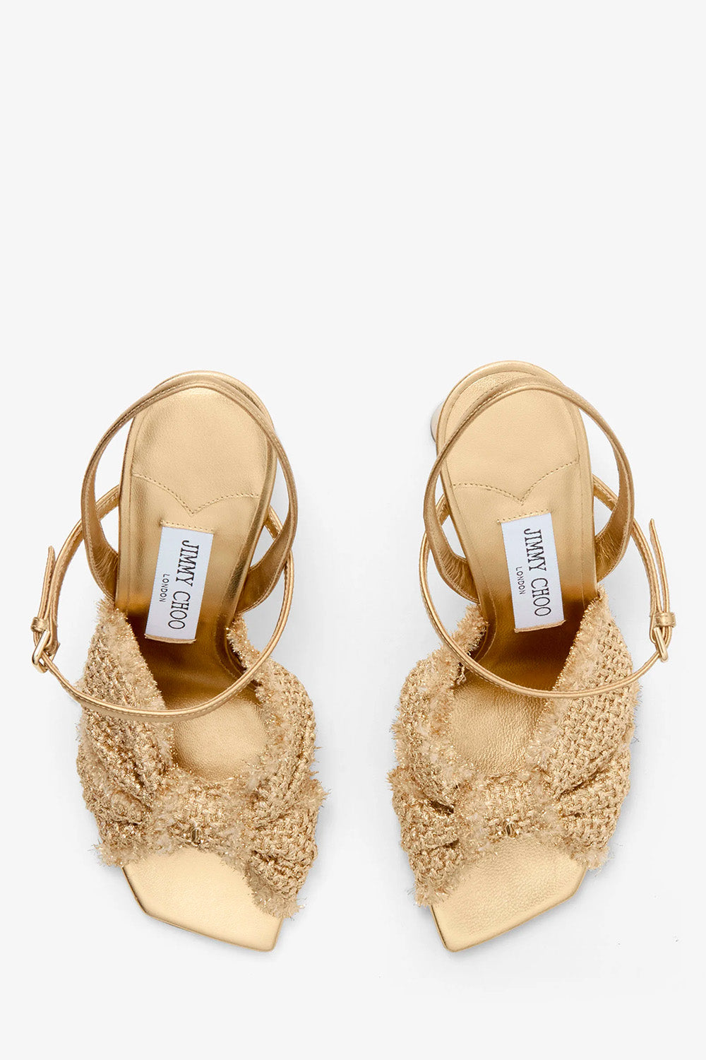 Annika 95 Woven Fabric & Nappa Leather Sandals