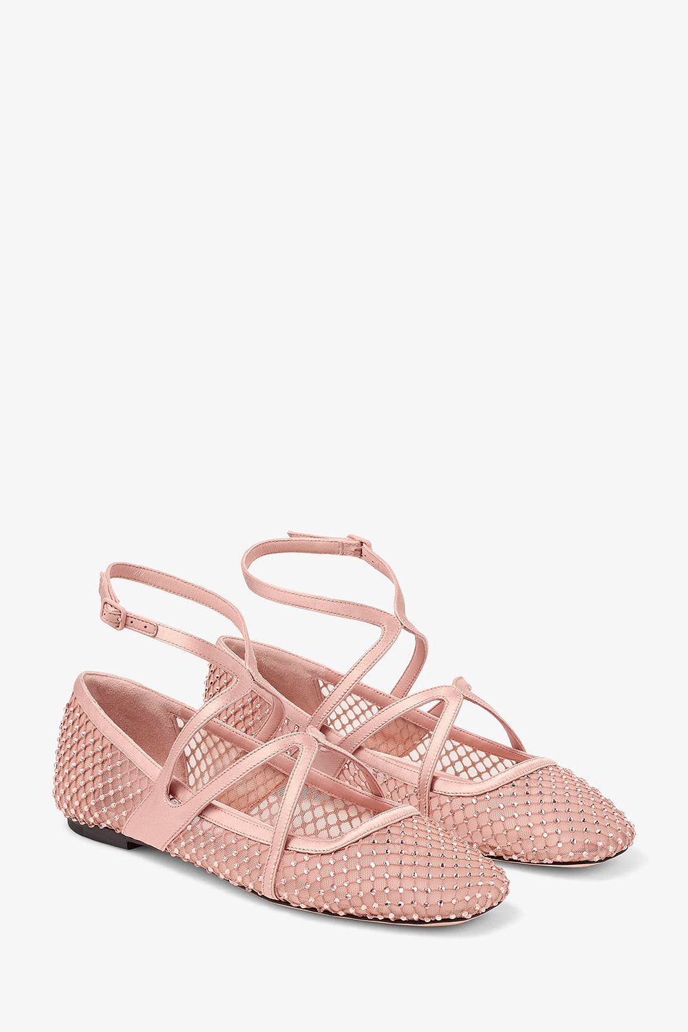 Astoria Flat Satin Crystal Flats