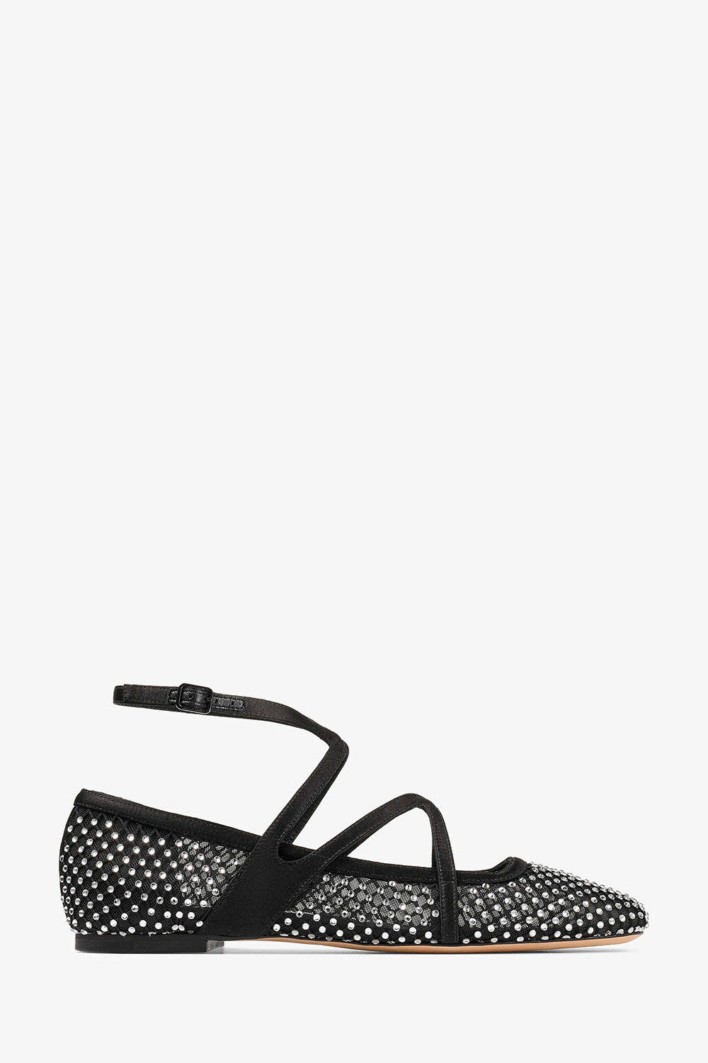 Astoria Flat Satin Crystal Flats