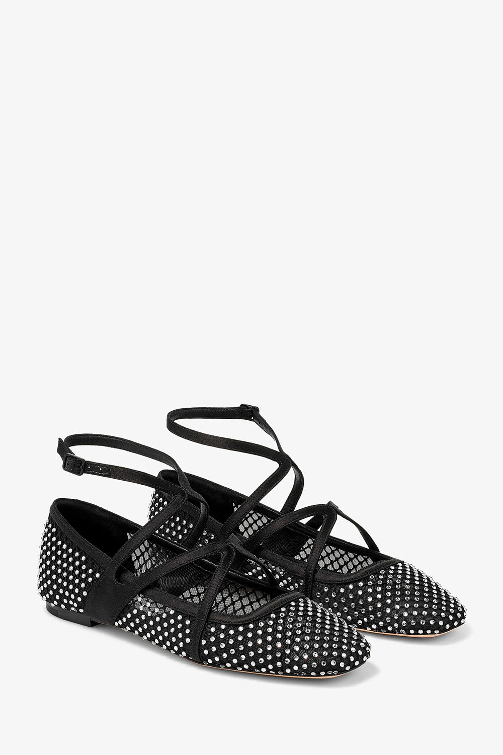 Astoria Flat Satin Crystal Flats