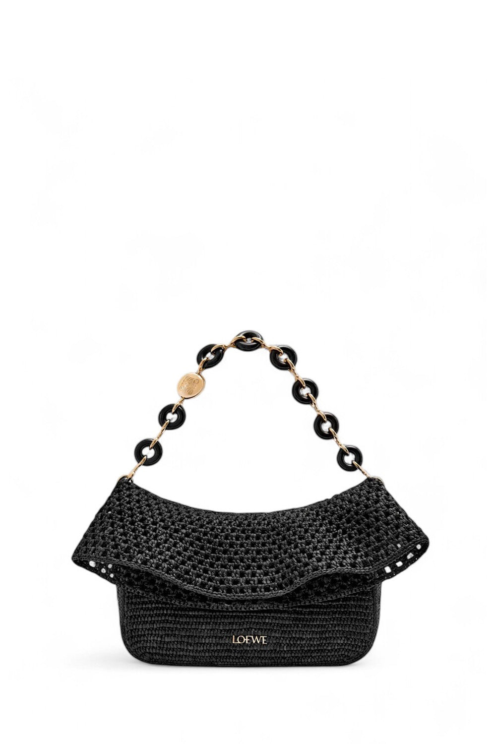 Medium Ola Bag In Raffia And Calfskin