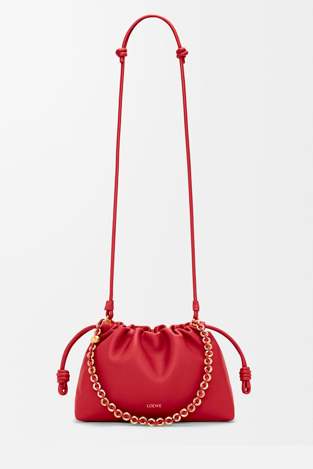 Medium Flamenco Purse In Nappa Lambskin - Red