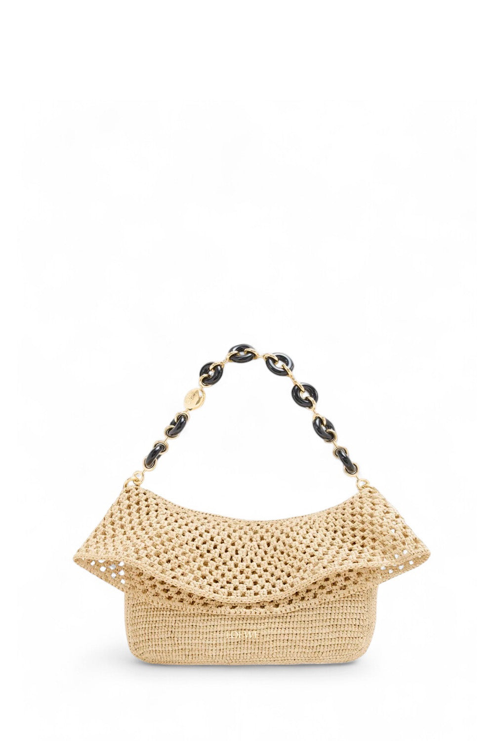 Medium Ola Bag In Raffia And Calfskin