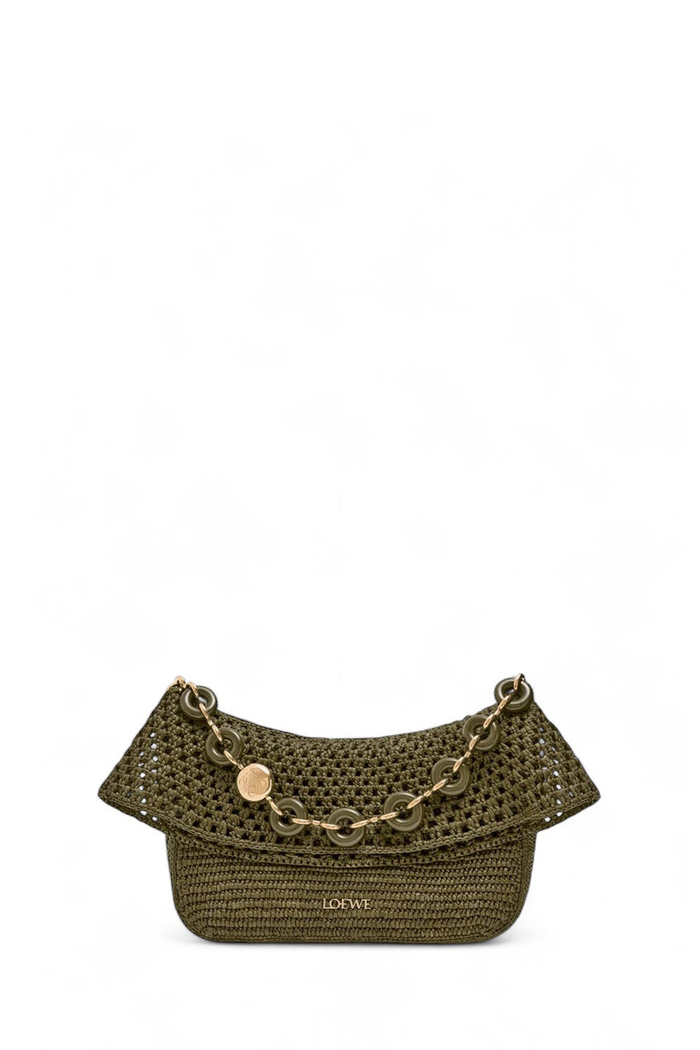 Medium Ola Bag In Raffia And Calfskin