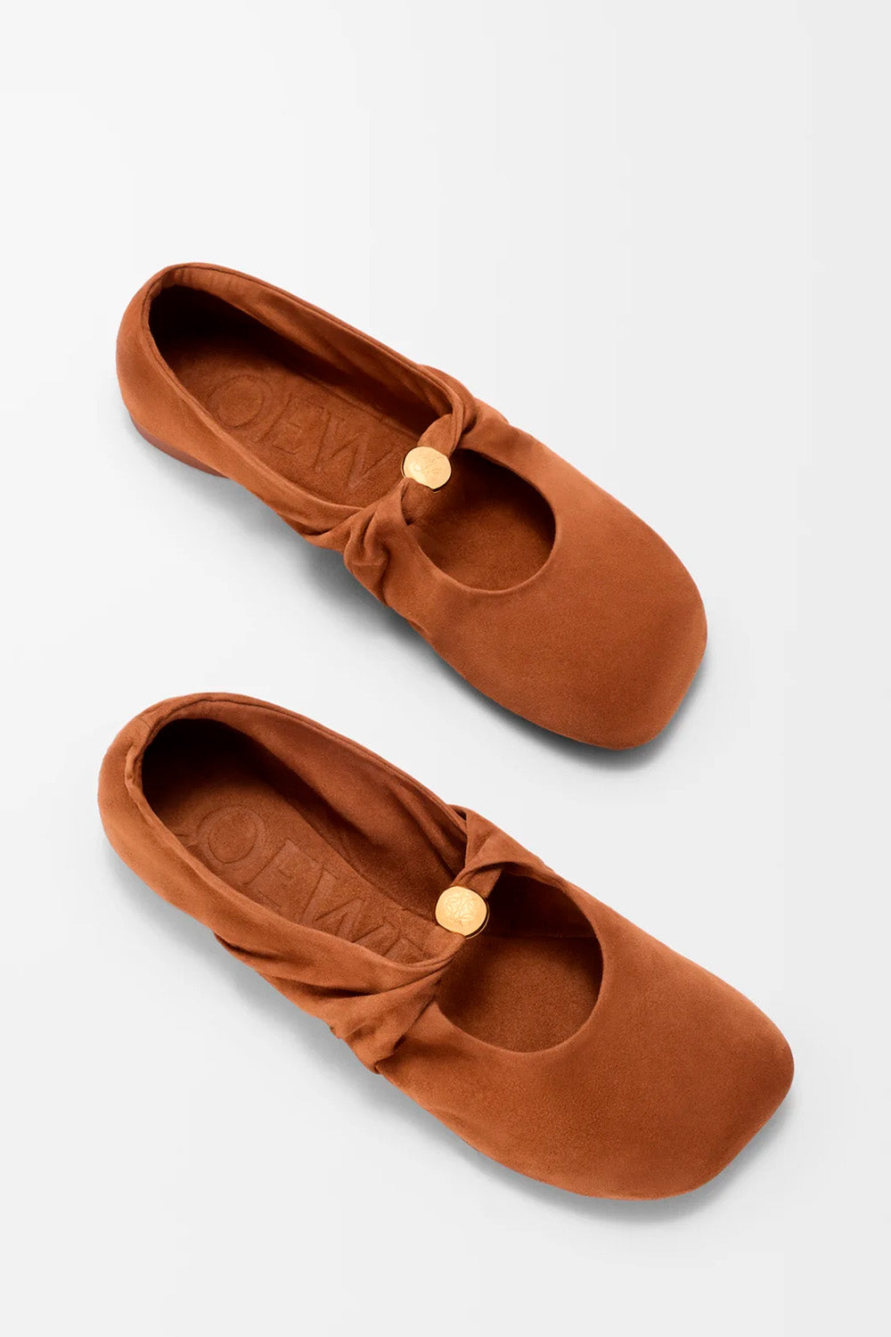 Pebble Soft Ballerina In Suede Goatskin