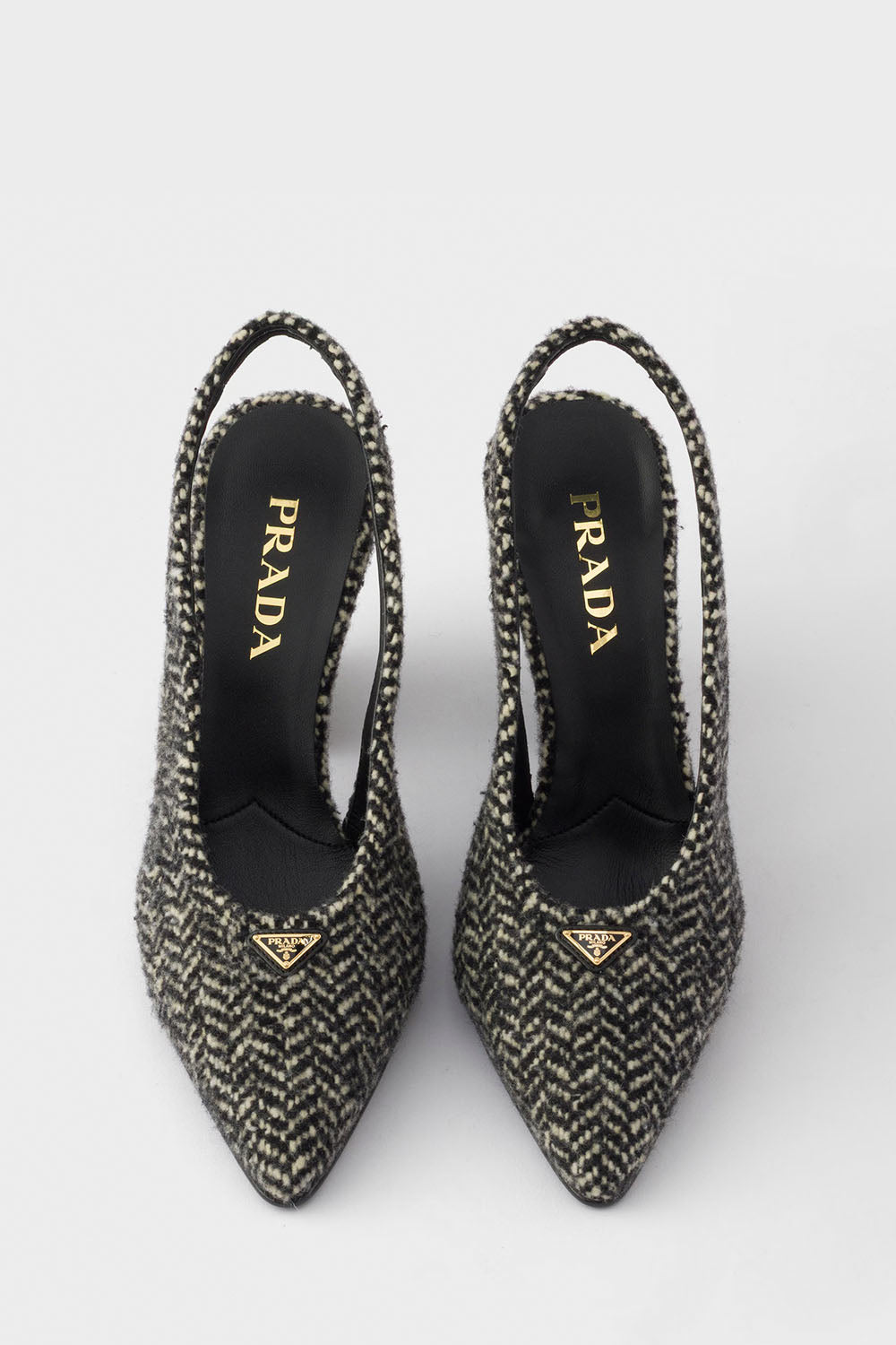 Chevron Slingback Pumps