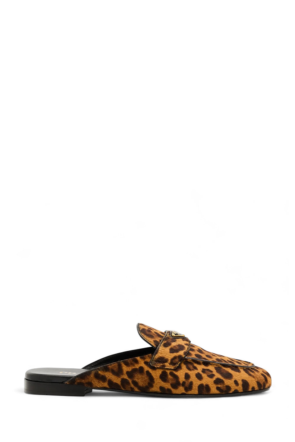 Leopard-Print Pony Hair Mule Loafers