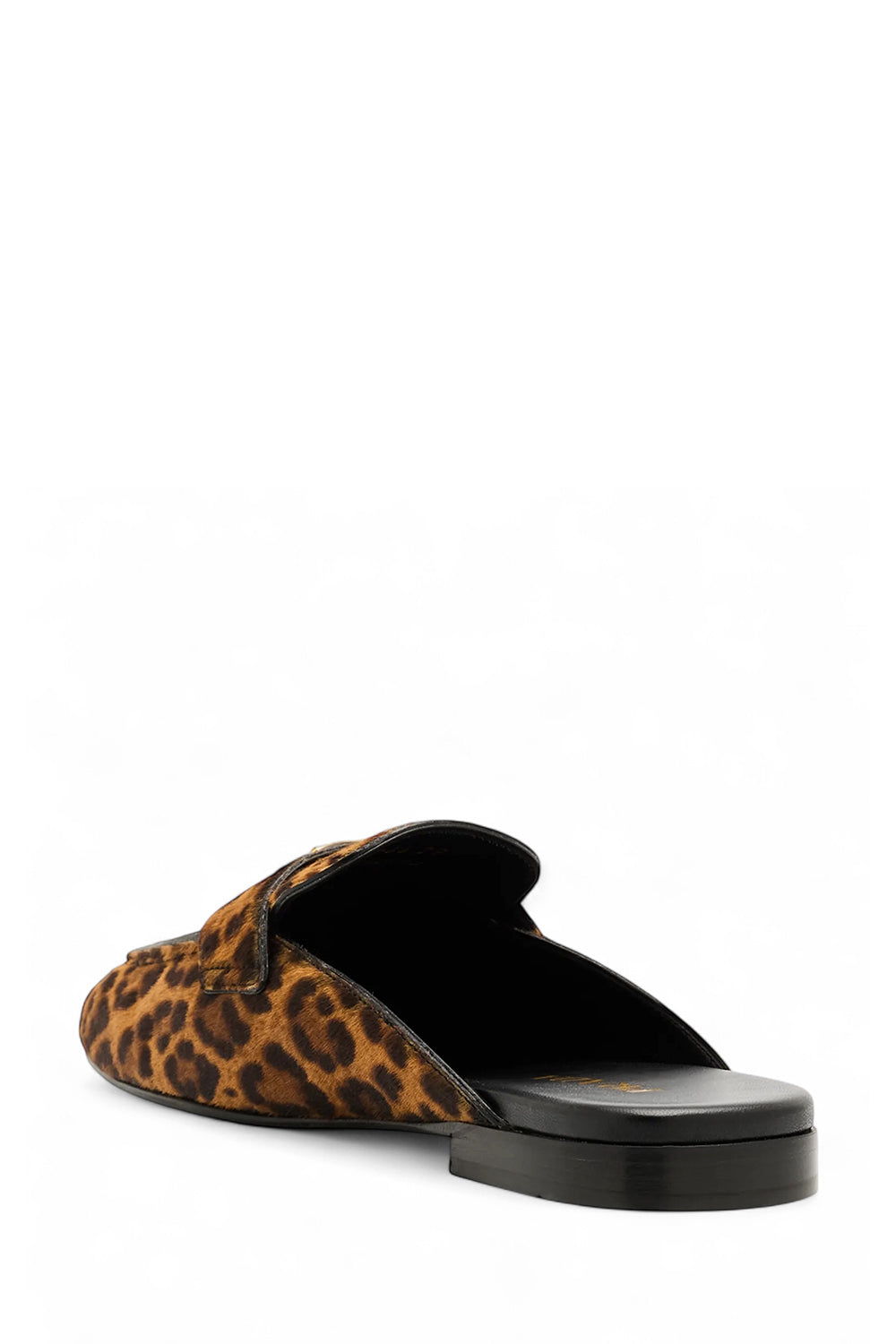 Leopard-Print Pony Hair Mule Loafers