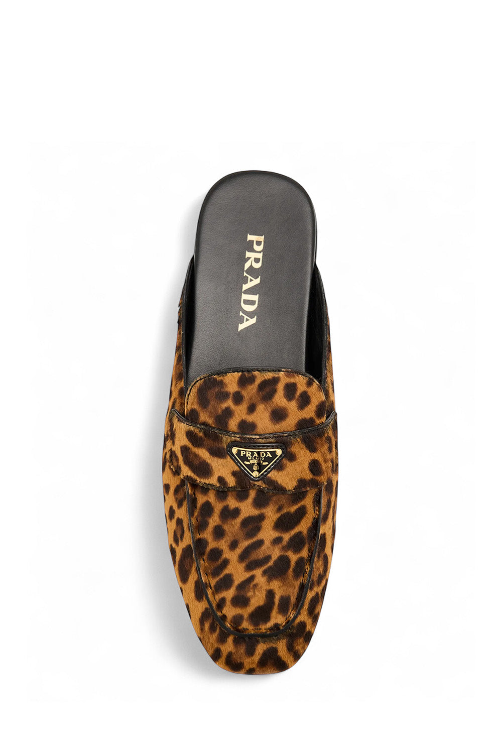 Leopard-Print Pony Hair Mule Loafers