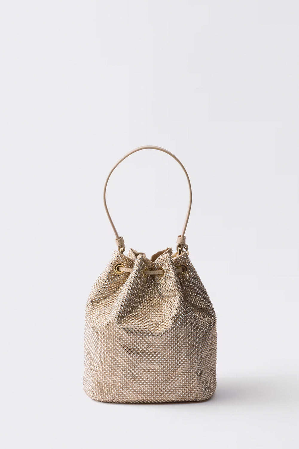 Mini Crystal-Studded Satin Bag