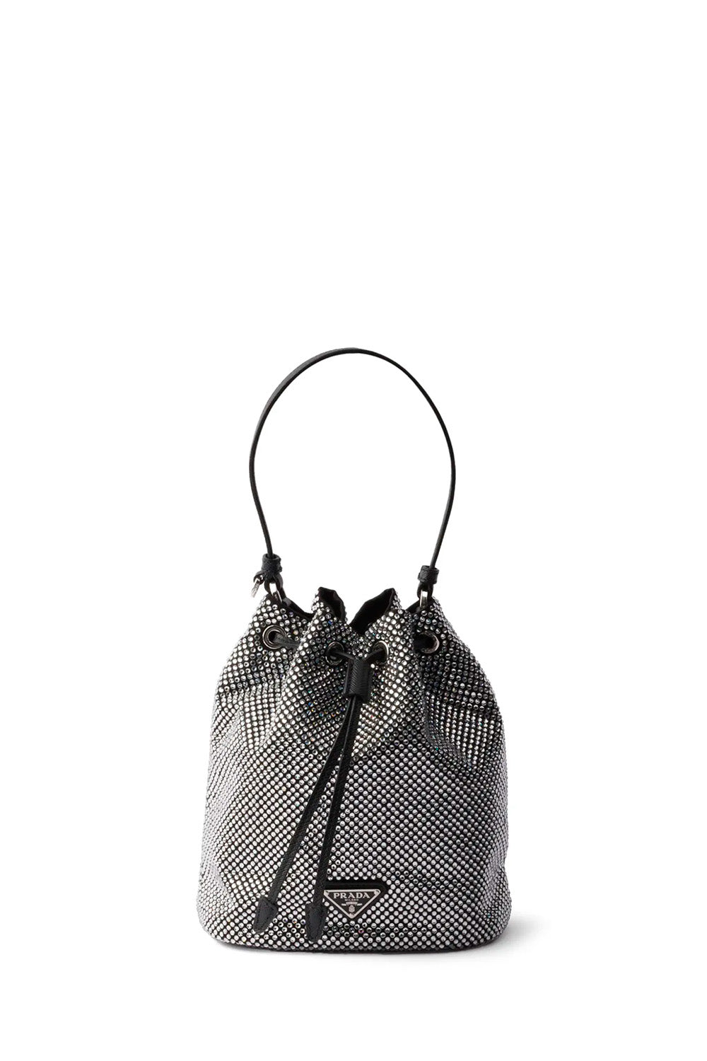 Mini Crystal-Studded Satin Bag