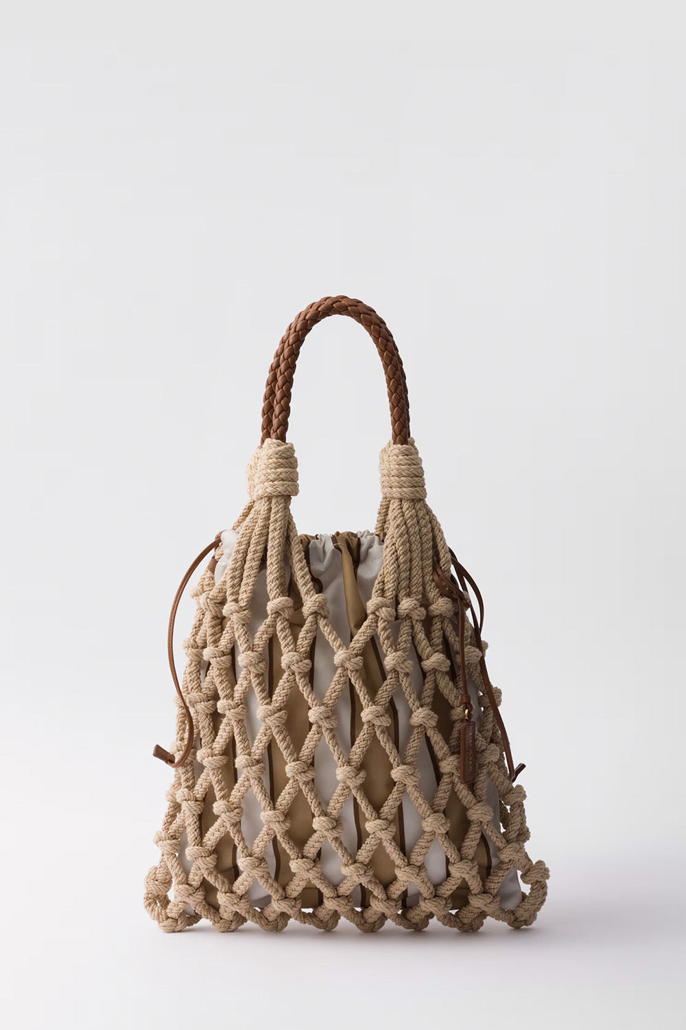 Prada Noué Medium Cotton Macramé Bag