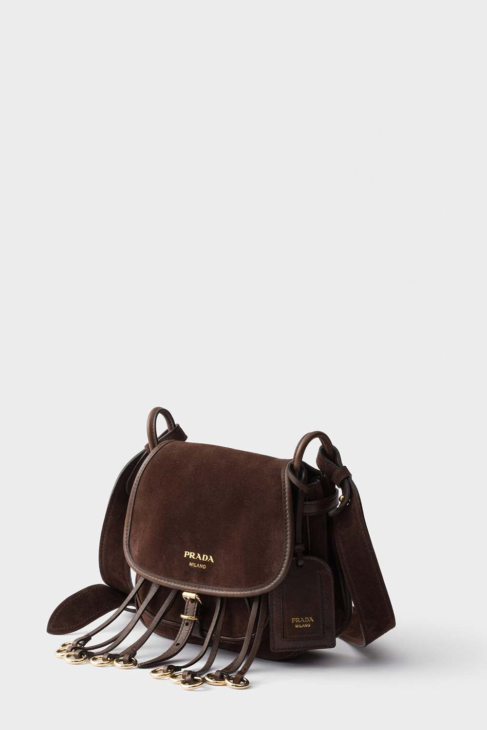 Prada Corsaire Suede Mini Shoulder Bag