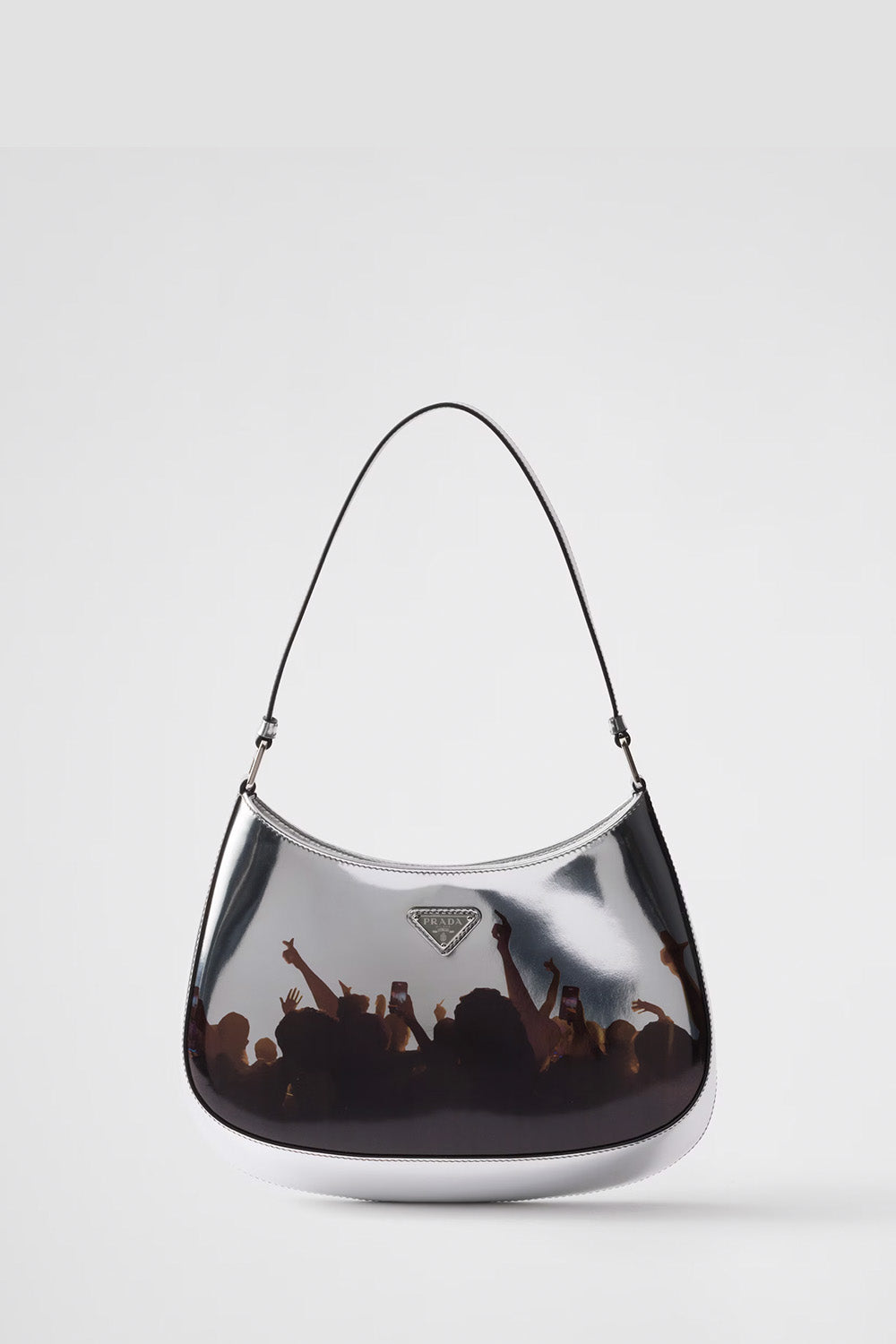 Prada Cleo Printed Brushed Leather Shoulder Bag