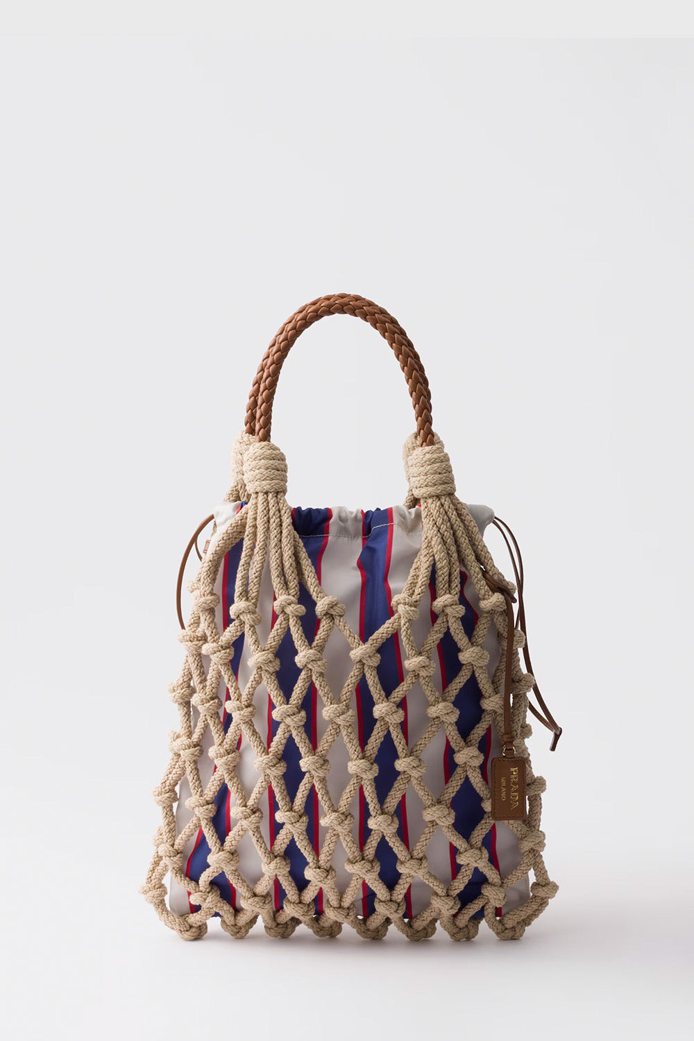 Prada Noué Medium Cotton Macramé Bag