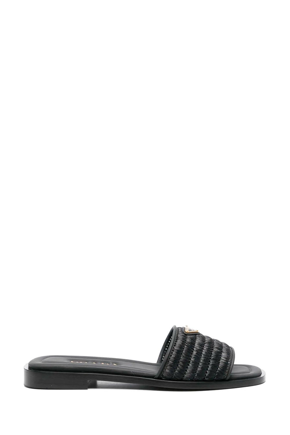 Sandals Slides With Enameled Triangle Logo