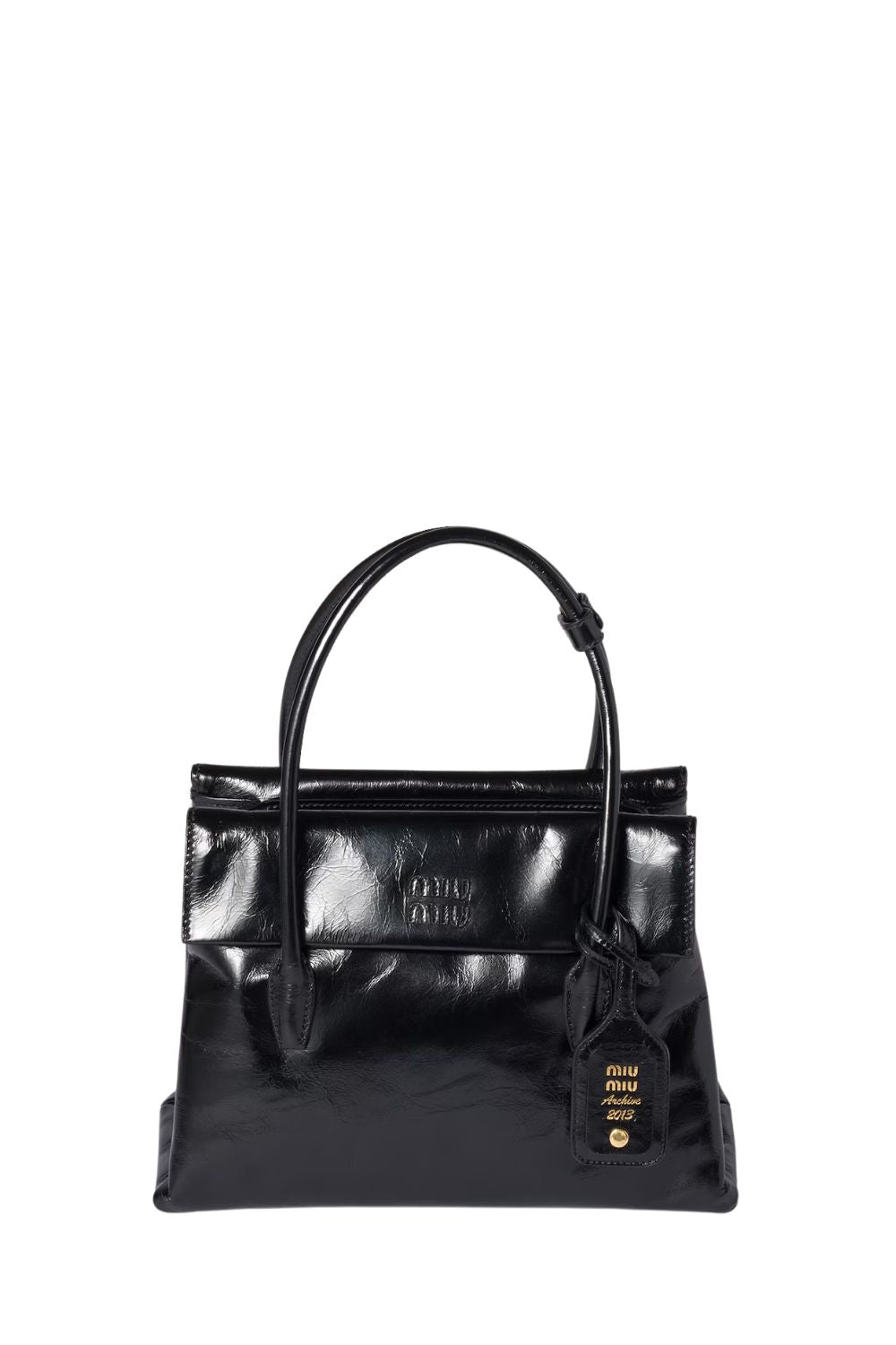 Solitaire Shiny Leather Bag