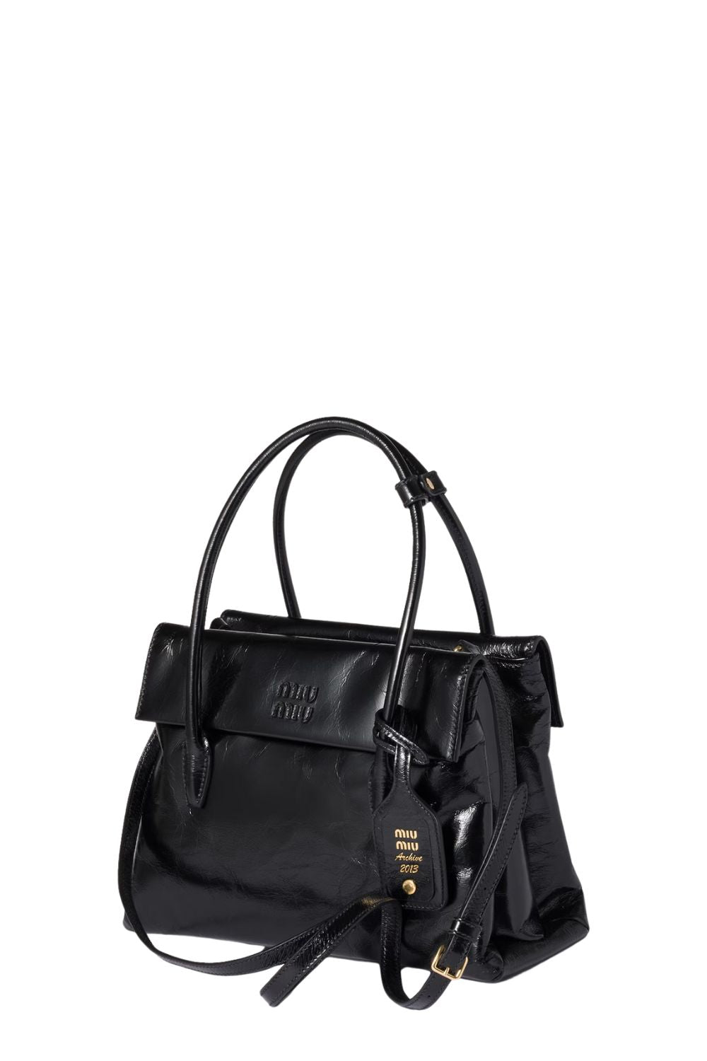 Solitaire Shiny Leather Bag