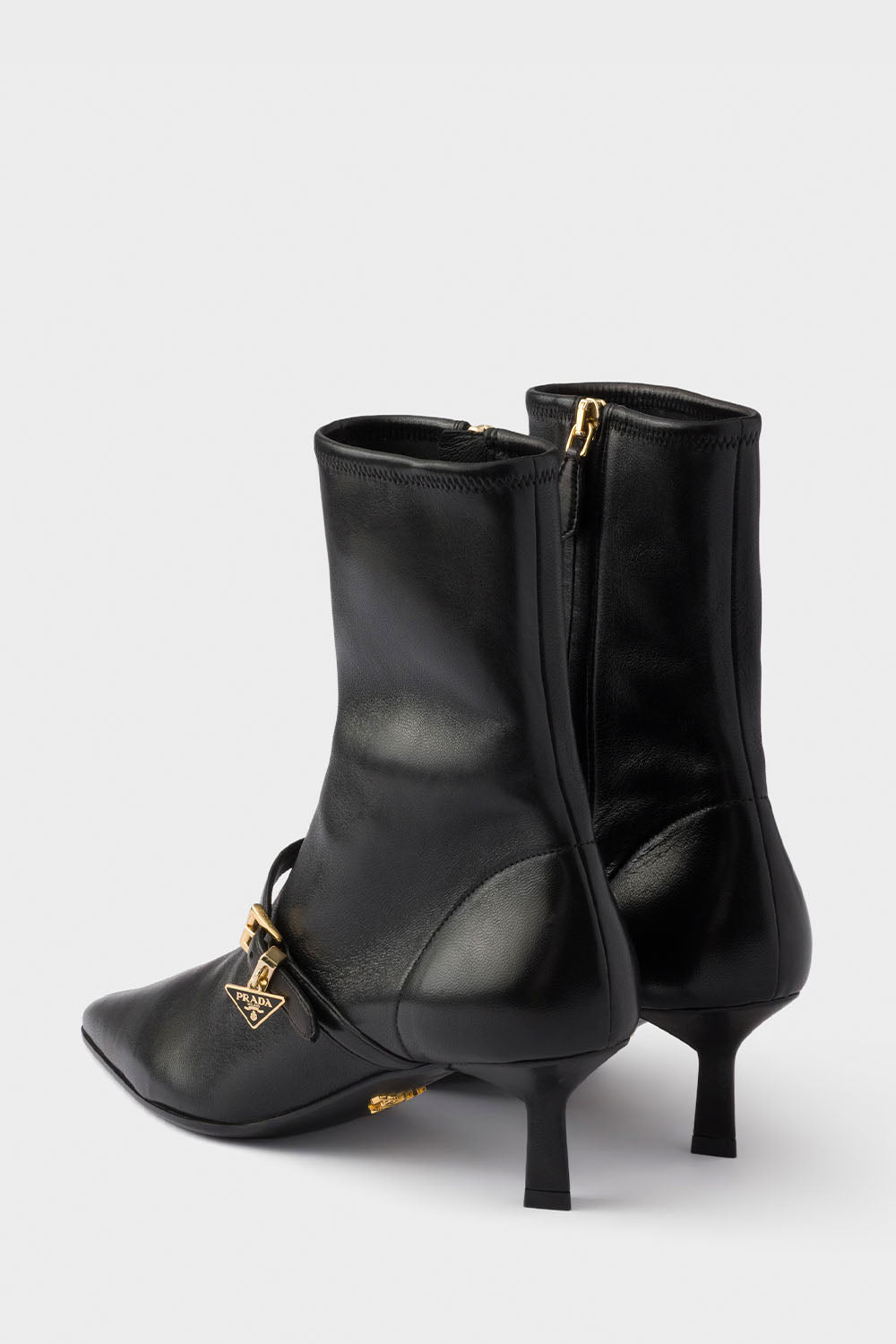 Stretch Nappa Leather Booties