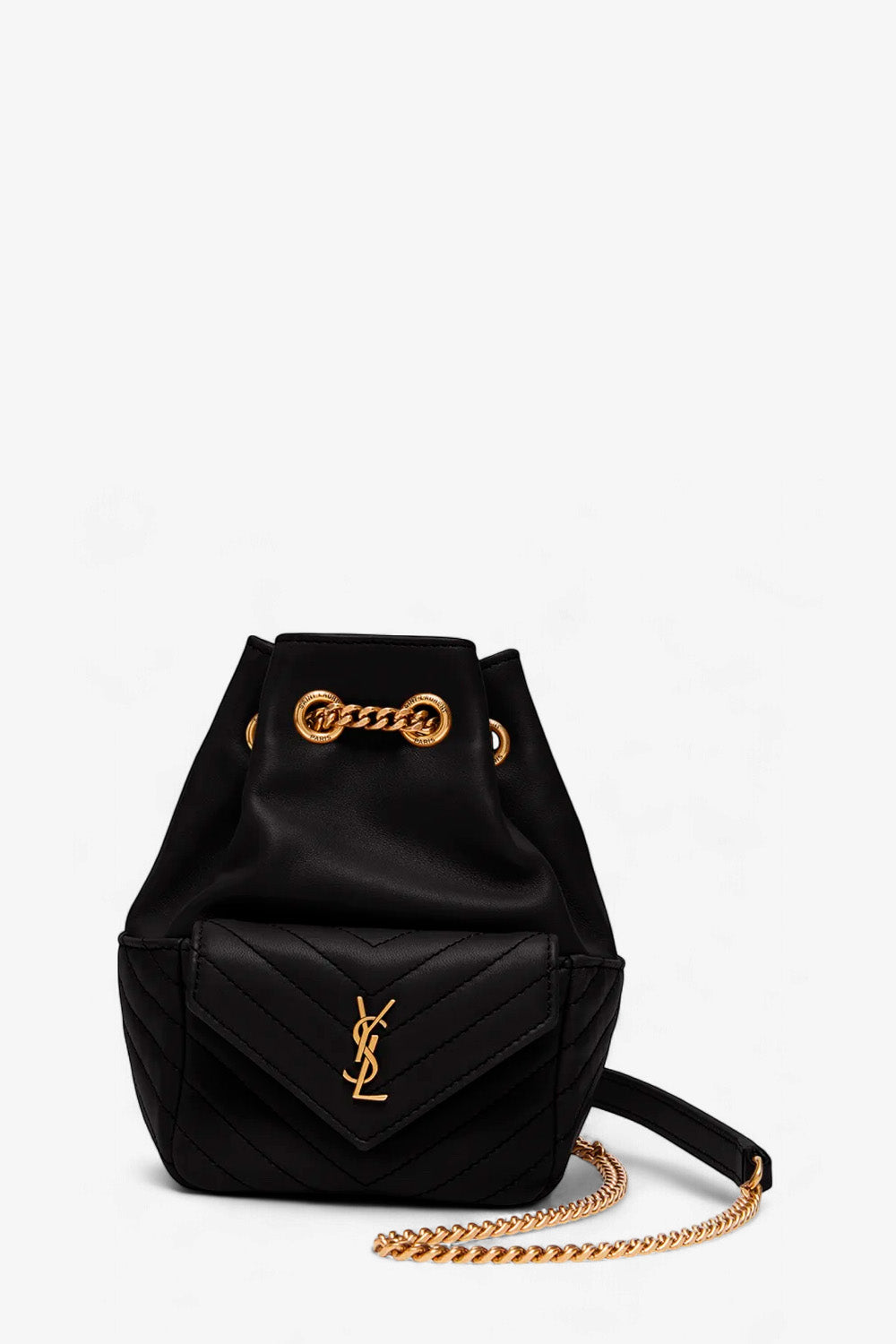 Joe Mini YSL Bucket Bag with Adjustable Strap in Smooth Leather