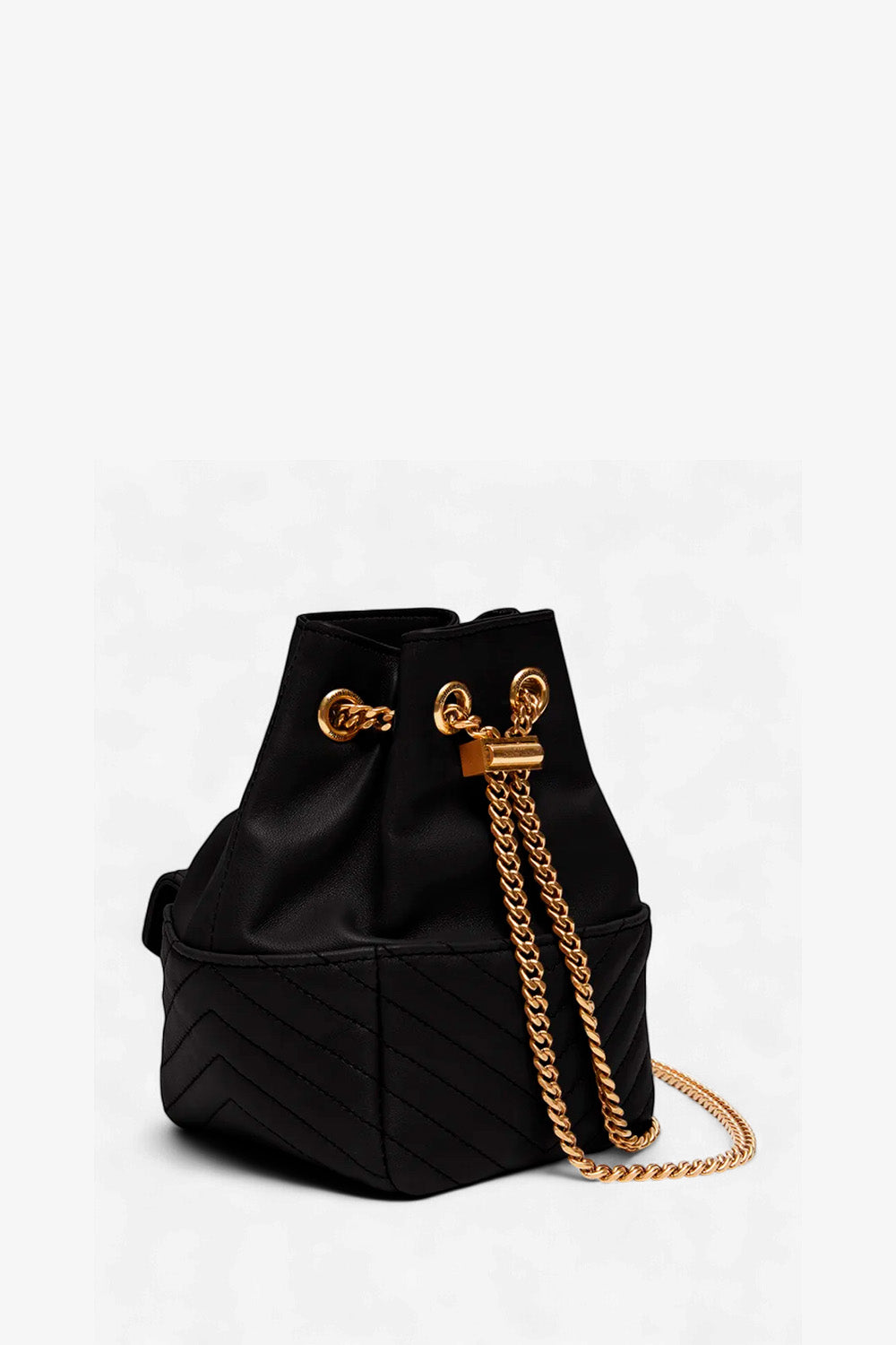 Joe Mini YSL Bucket Bag with Adjustable Strap in Smooth Leather