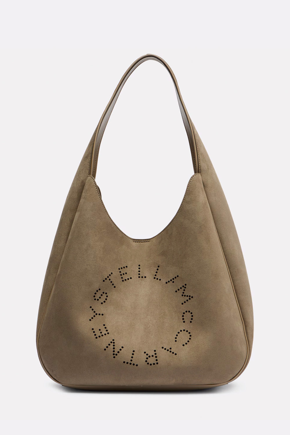 【Stella McCartney】 Logo faux suede shoulder bag STELLA MCCARTNEY - Large Logo Faux Suede Shoulder Bag – The